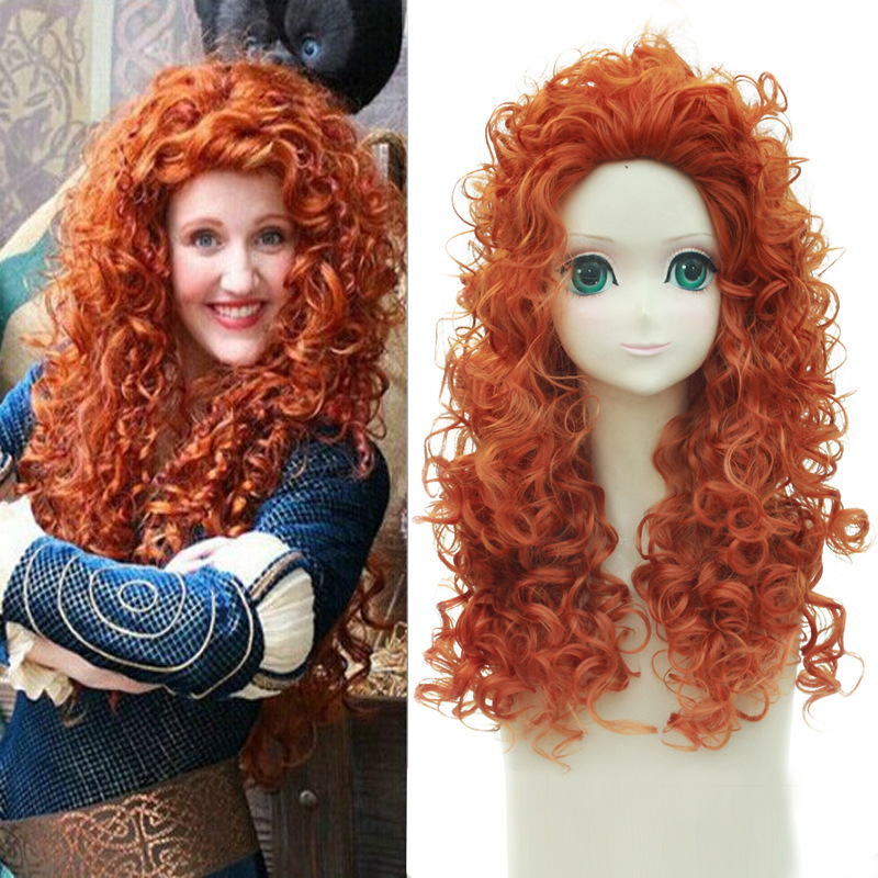 Anime Cosplay Orange Hair - Perruques Anime courageux légende courageuse Merida