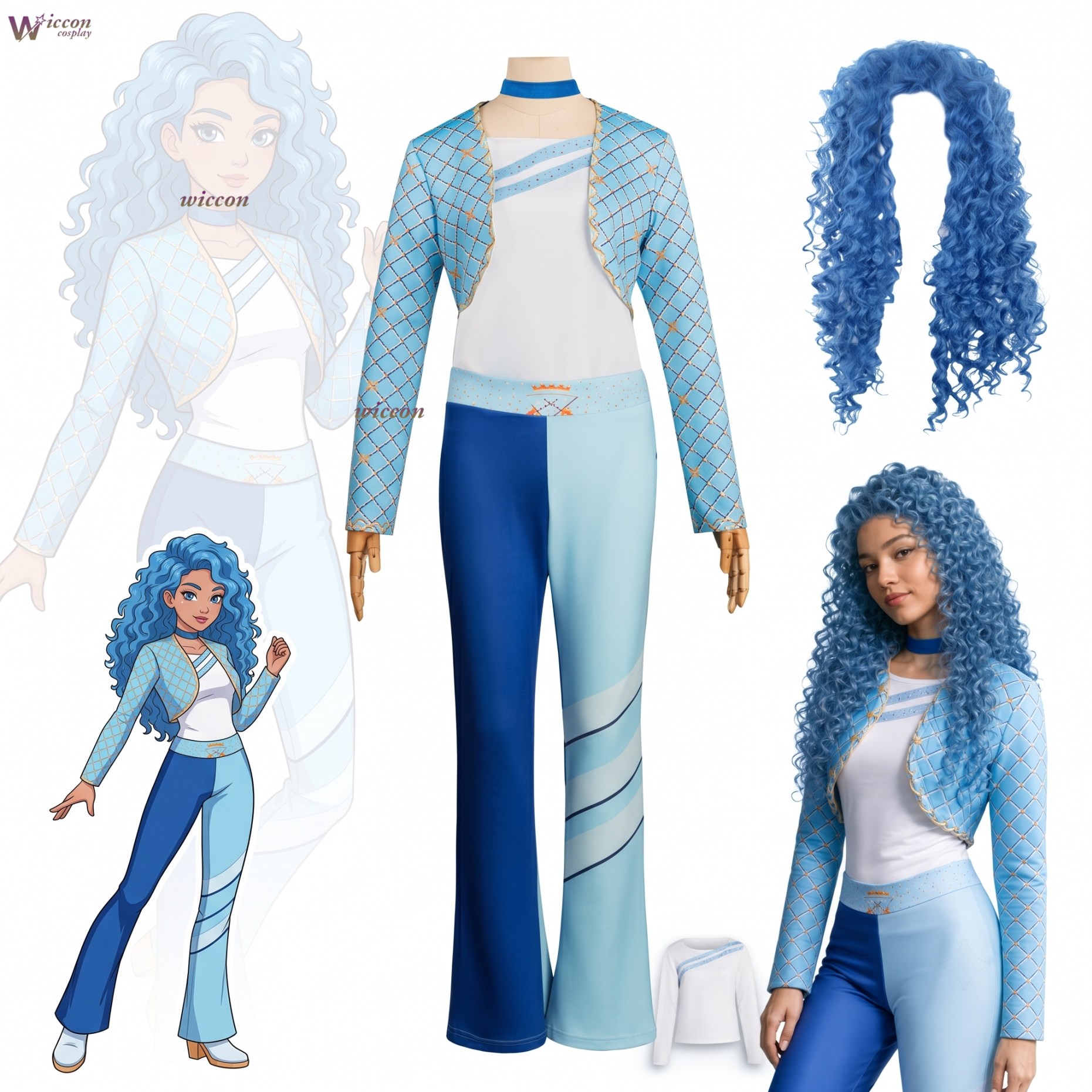 Kids Cosplay Anime - Cos C COS NOUVEAU Costume bleu