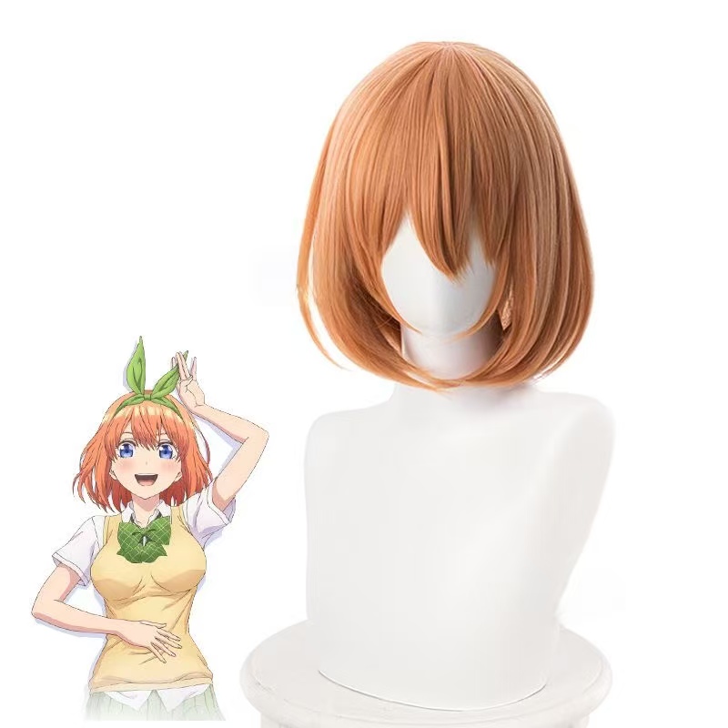 Anime Cosplay Orange Hair - Perruque de cosplay Nakano Yotsuba, perruque