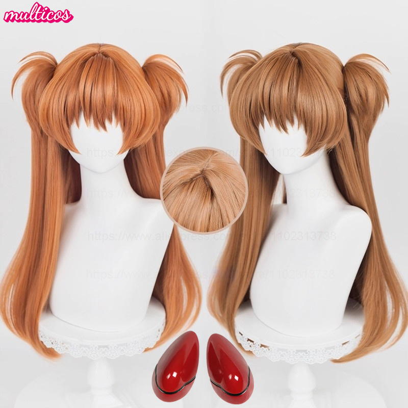 Anime Cosplay Orange Hair - Perruque de Cosplay Anime EVA Asuka