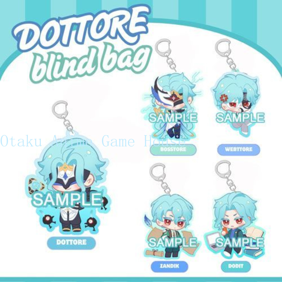 Anime Cosplay Kawaii - Porte-clés en acrylique Genshin Impact Il